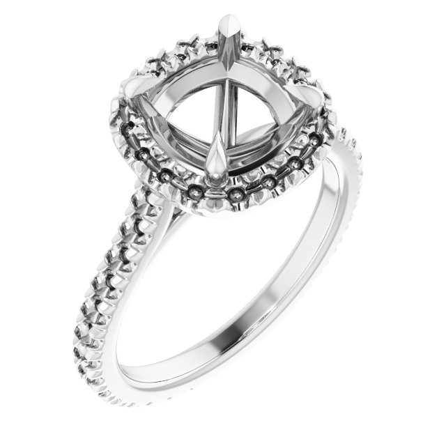 Halo-Style Eternity-Style Engagement Ring