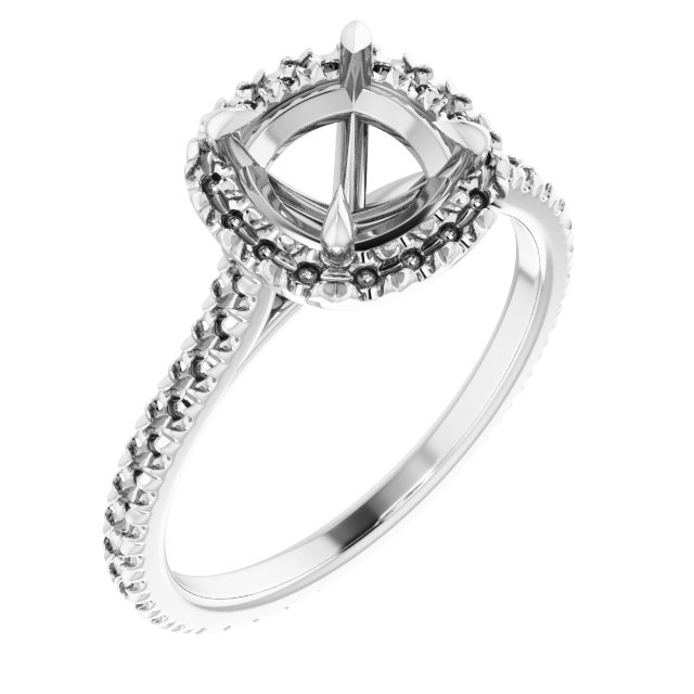 Halo-Style Eternity-Style Engagement Ring
