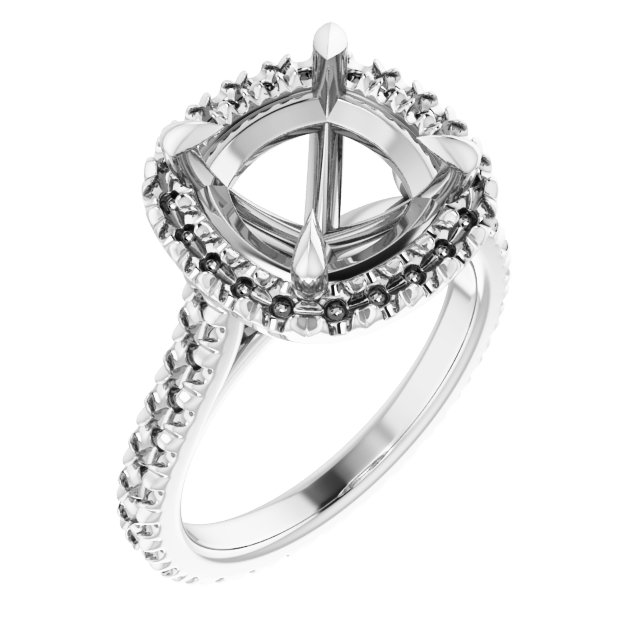 Halo-Style Eternity-Style Engagement Ring