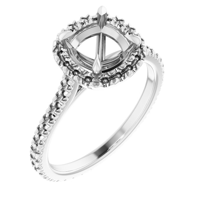 Halo-Style Eternity-Style Engagement Ring