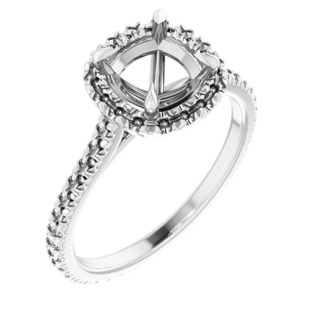 Halo-Style Eternity-Style Engagement Ring