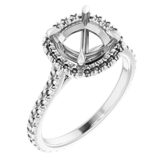 Halo-Style Eternity-Style Engagement Ring