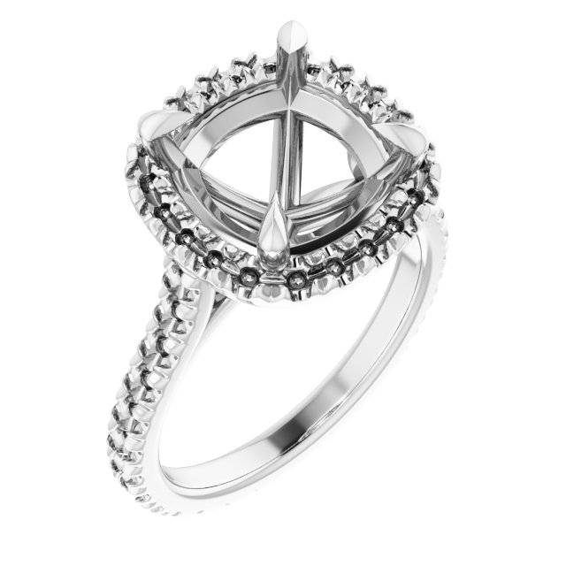 Halo-Style Eternity-Style Engagement Ring
