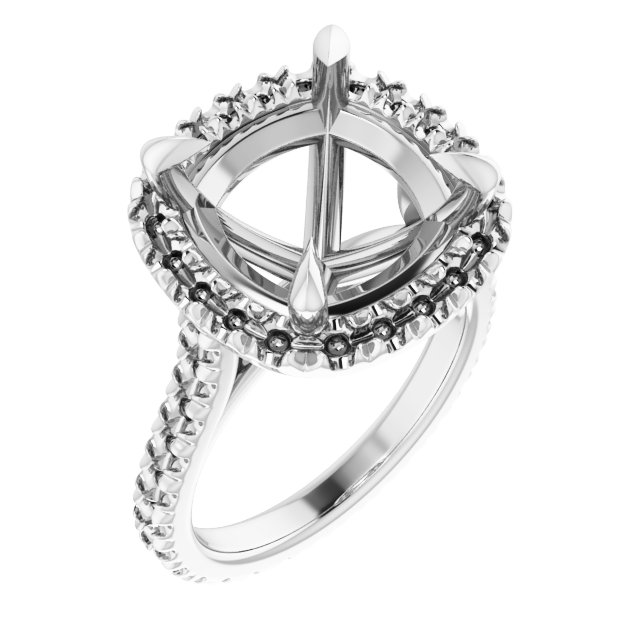 Halo-Style Eternity-Style Engagement Ring