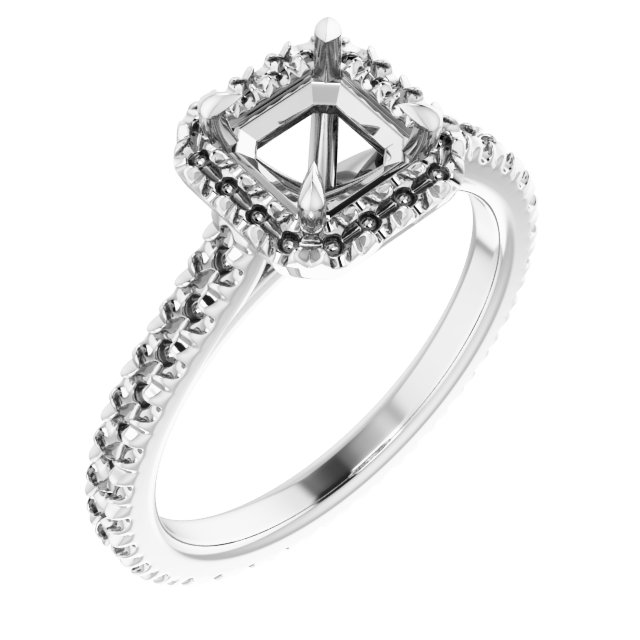 Halo-Style Eternity-Style Engagement Ring