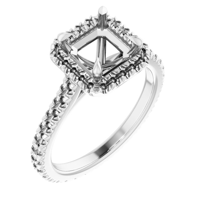 Halo-Style Eternity-Style Engagement Ring