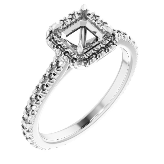 Halo-Style Eternity-Style Engagement Ring
