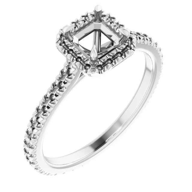 Halo-Style Eternity-Style Engagement Ring