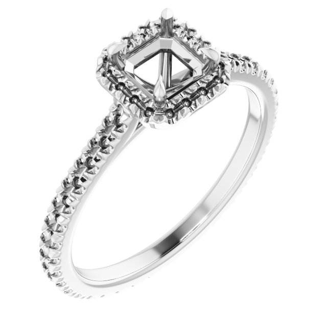 Halo-Style Eternity-Style Engagement Ring