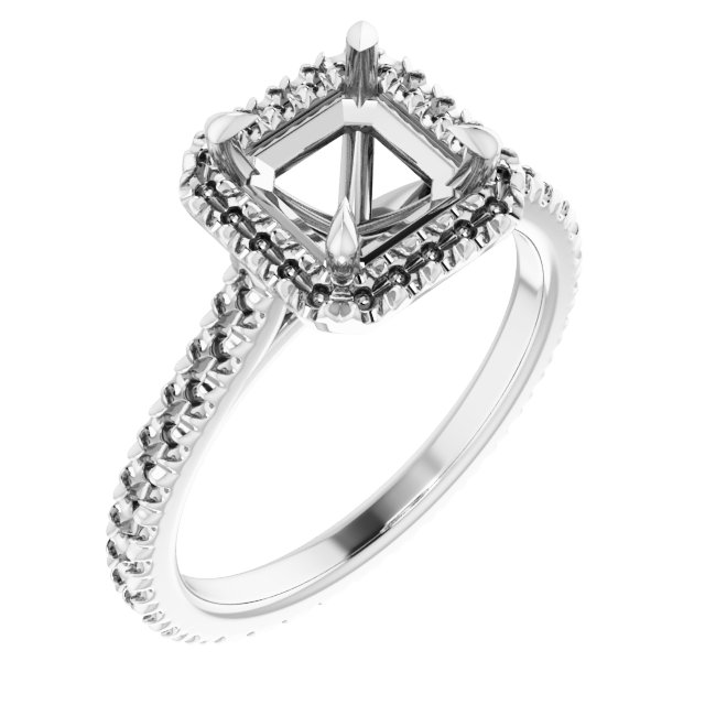 Halo-Style Eternity-Style Engagement Ring