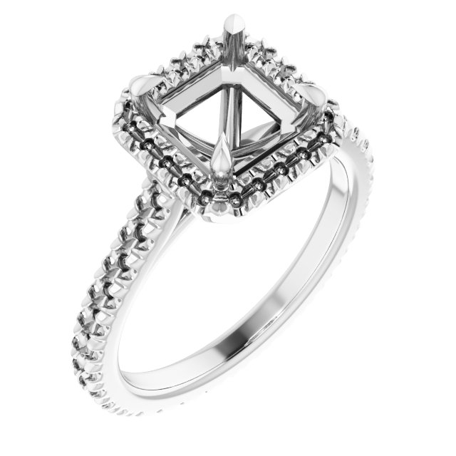 Halo-Style Eternity-Style Engagement Ring