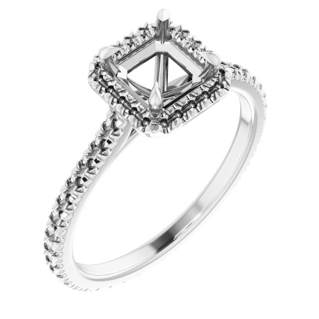 Halo-Style Eternity-Style Engagement Ring
