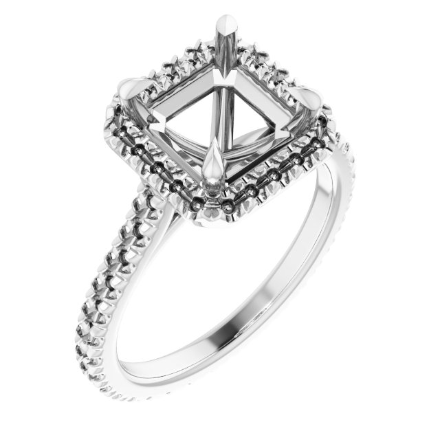 Halo-Style Eternity-Style Engagement Ring