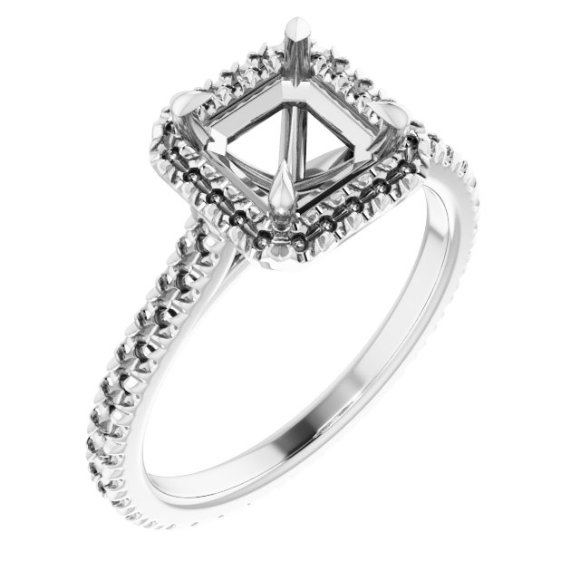 Halo-Style Eternity-Style Engagement Ring