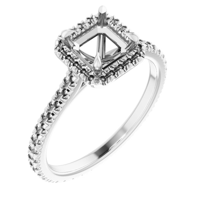 Halo-Style Eternity-Style Engagement Ring