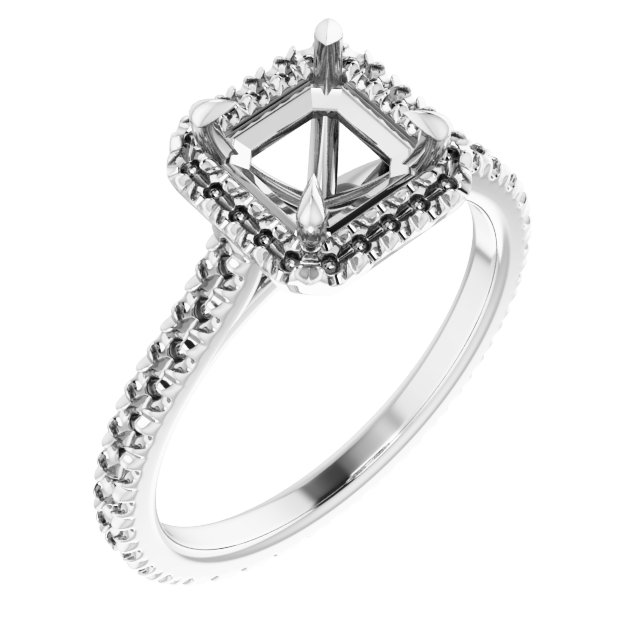 Halo-Style Eternity-Style Engagement Ring