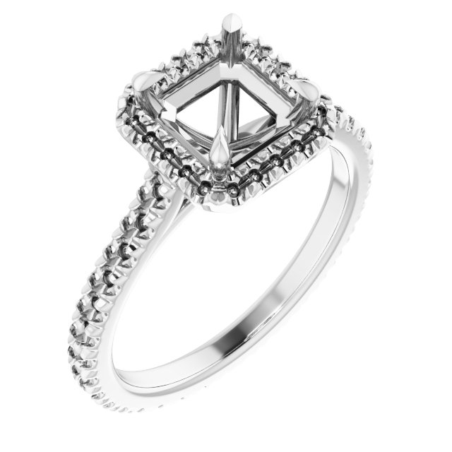 Halo-Style Eternity-Style Engagement Ring