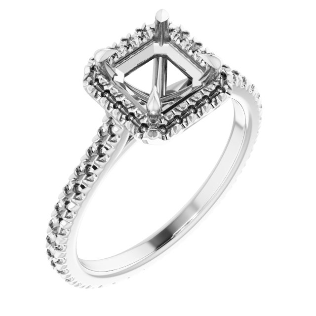 Halo-Style Eternity-Style Engagement Ring