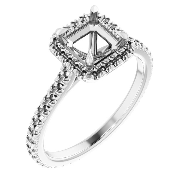 Halo-Style Eternity-Style Engagement Ring
