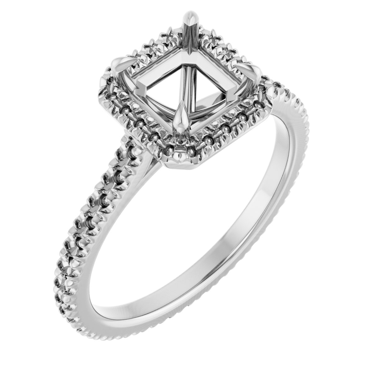 Halo-Style Eternity-Style Engagement Ring