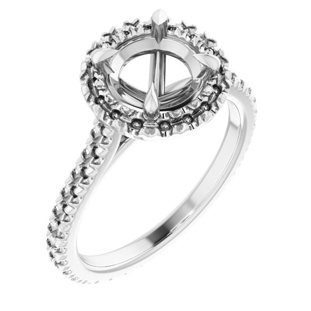 Halo-Style Eternity-Style Engagement Ring