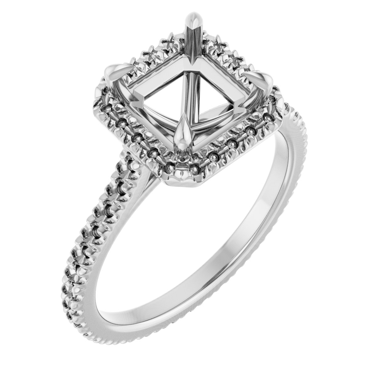 Halo-Style Eternity-Style Engagement Ring