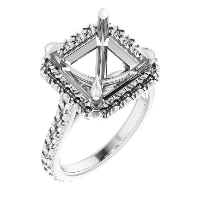 Halo-Style Eternity-Style Engagement Ring