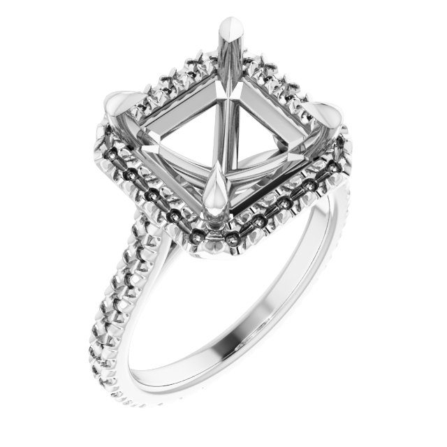 Halo-Style Eternity-Style Engagement Ring
