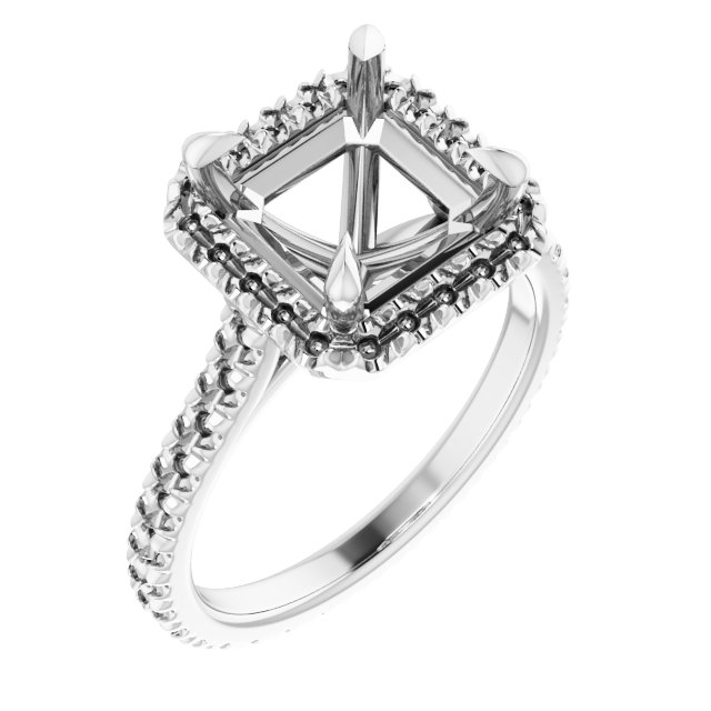 Halo-Style Eternity-Style Engagement Ring