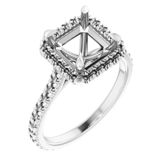 Halo-Style Eternity-Style Engagement Ring