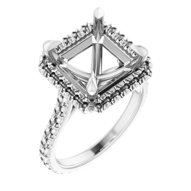 Halo-Style Eternity-Style Engagement Ring