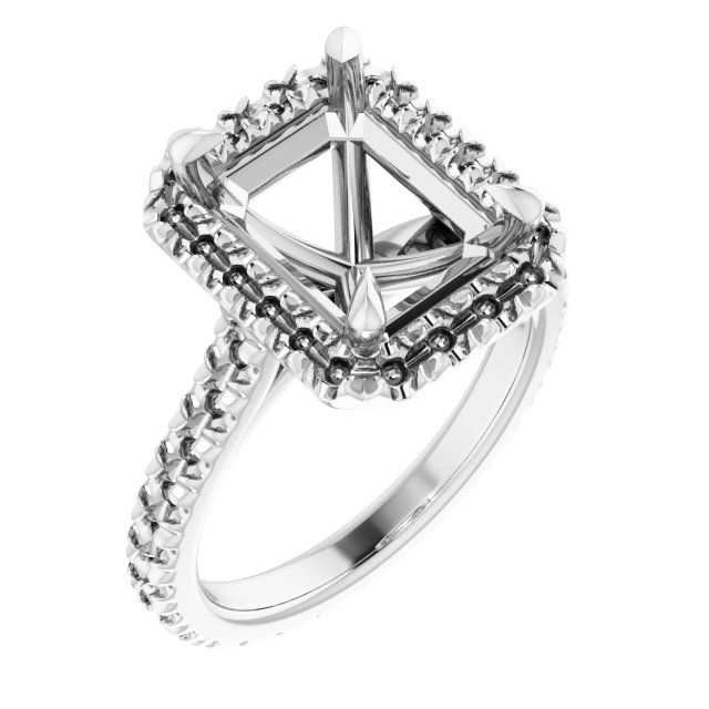 Halo-Style Eternity-Style Engagement Ring