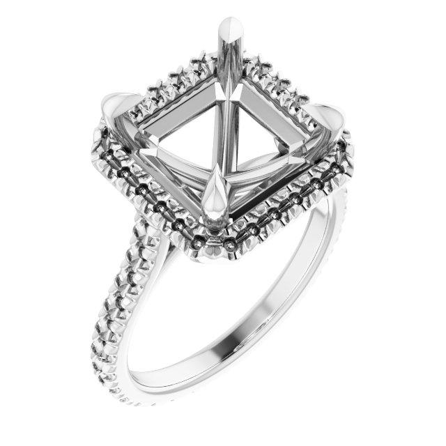 Halo-Style Eternity-Style Engagement Ring