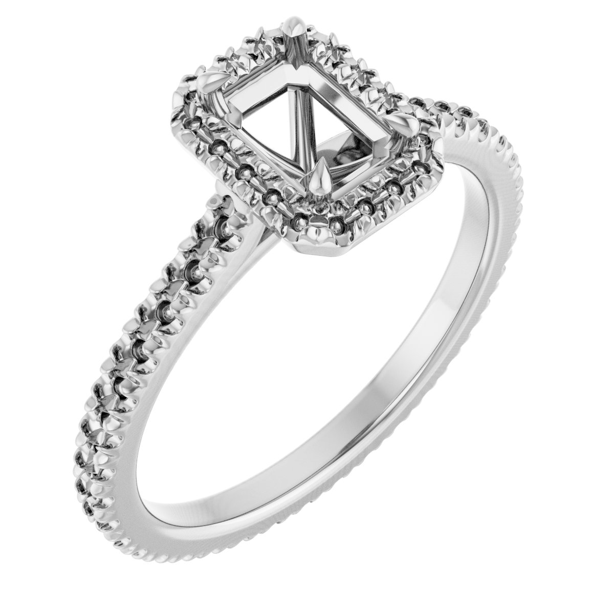 Halo-Style Eternity-Style Engagement Ring