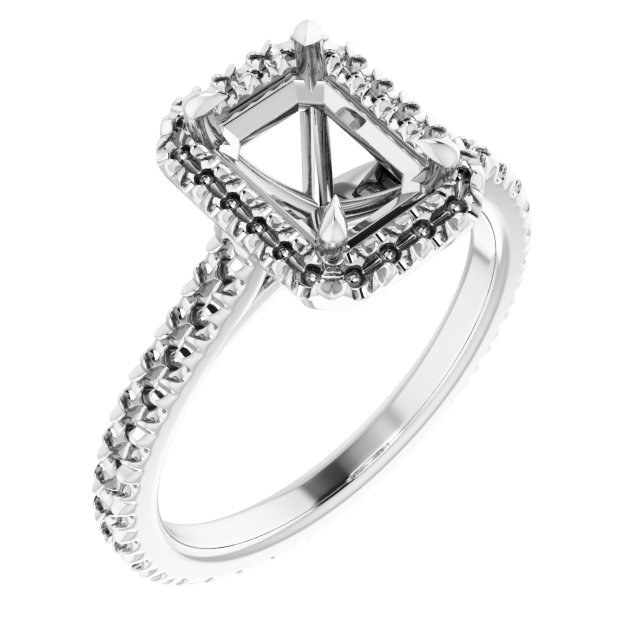Halo-Style Eternity-Style Engagement Ring