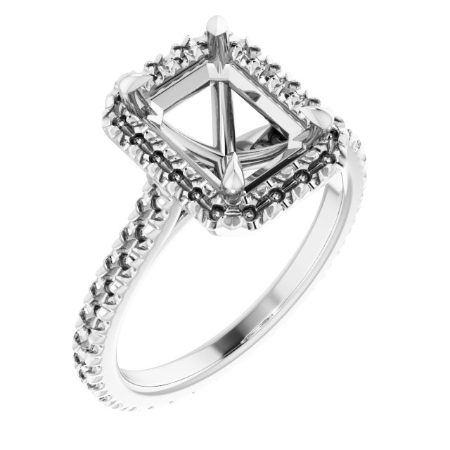 Halo-Style Eternity-Style Engagement Ring