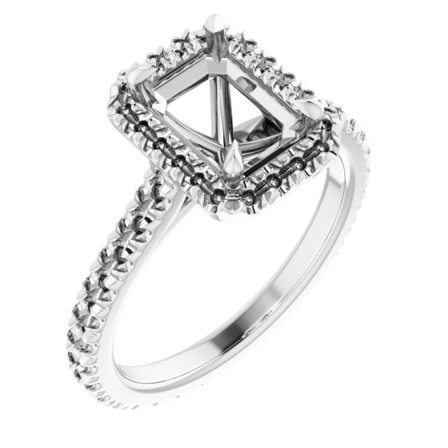 Halo-Style Eternity-Style Engagement Ring