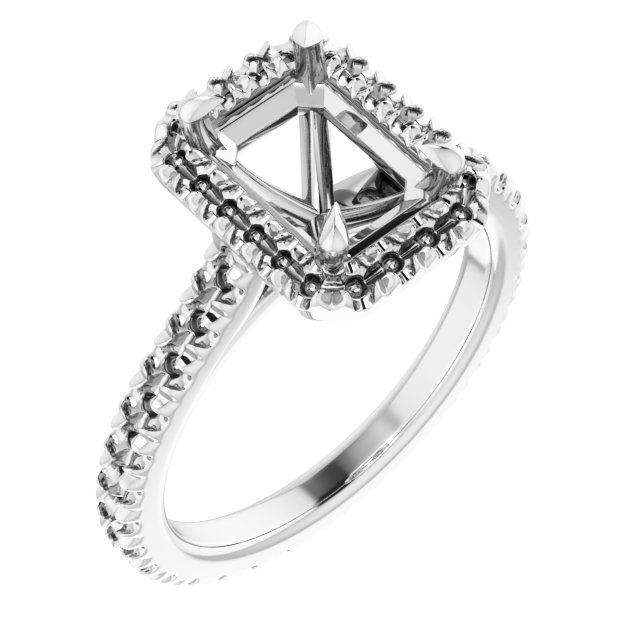 Halo-Style Eternity-Style Engagement Ring