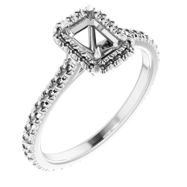 Halo-Style Eternity-Style Engagement Ring