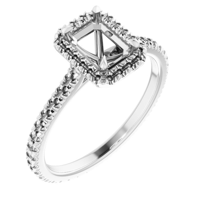 Halo-Style Eternity-Style Engagement Ring