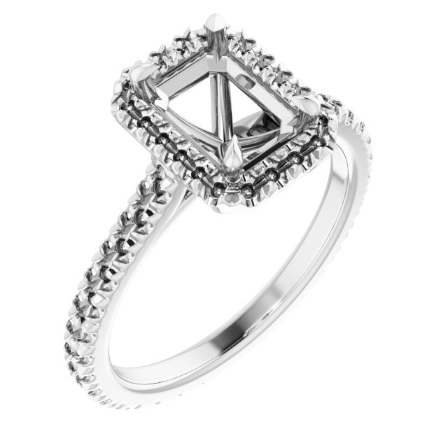 Halo-Style Eternity-Style Engagement Ring