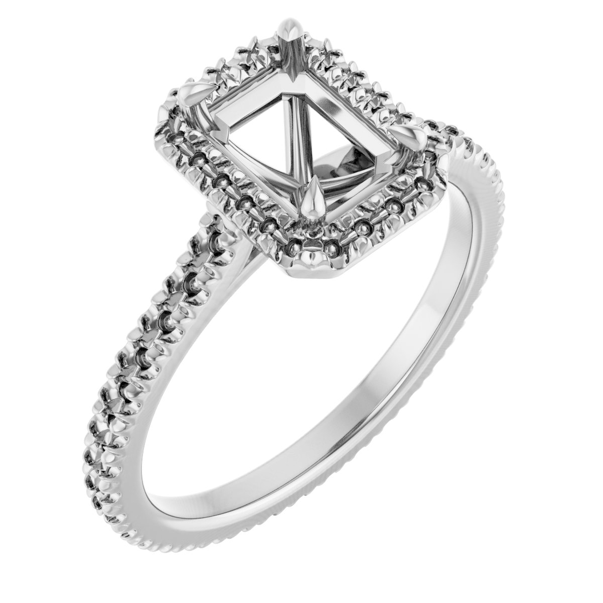 Halo-Style Eternity-Style Engagement Ring