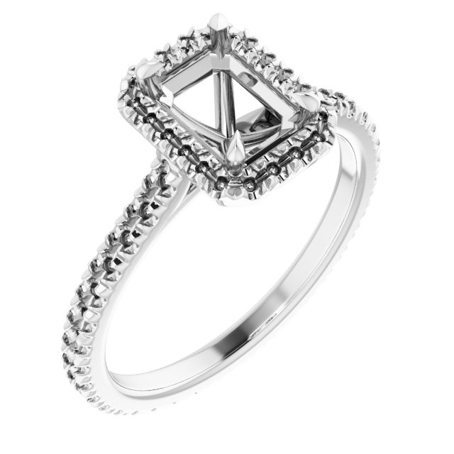 Halo-Style Eternity-Style Engagement Ring