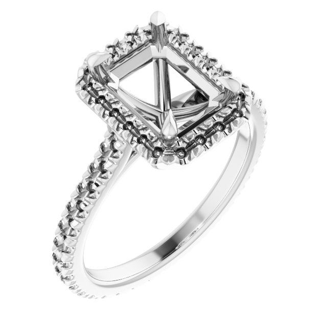 Halo-Style Eternity-Style Engagement Ring