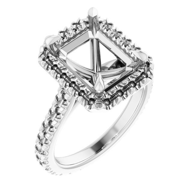 Halo-Style Eternity-Style Engagement Ring