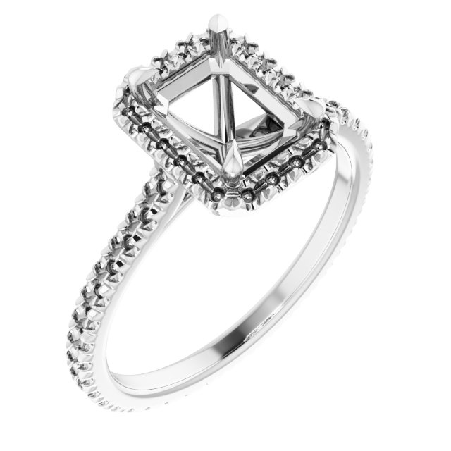 Halo-Style Eternity-Style Engagement Ring