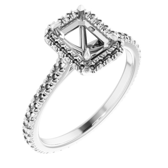 Halo-Style Eternity-Style Engagement Ring