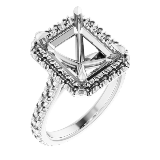 Halo-Style Eternity-Style Engagement Ring