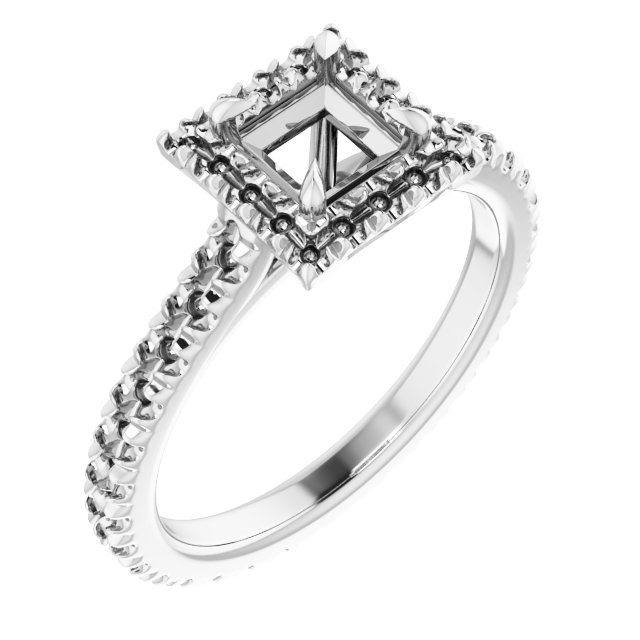 Halo-Style Eternity-Style Engagement Ring