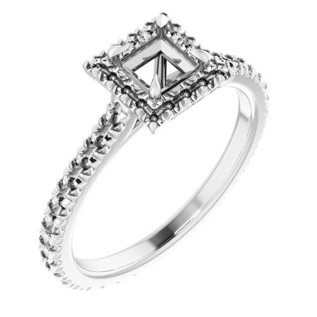 Halo-Style Eternity-Style Engagement Ring